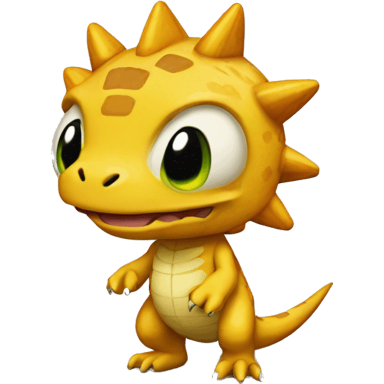 agumon saludando emoji