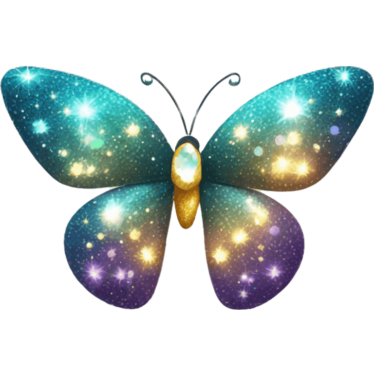 Shiny Glittery Starry Gemstone Butterfly emoji