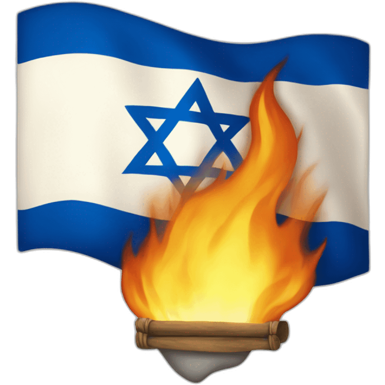 Burning flag of israel emoji