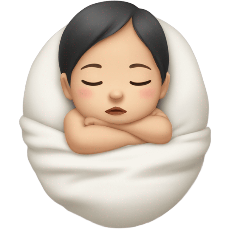 Asian baby girl sleeping emoji