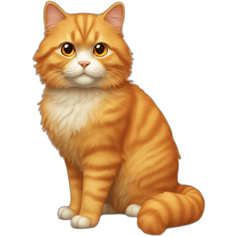 Orange fluffy British cat emoji