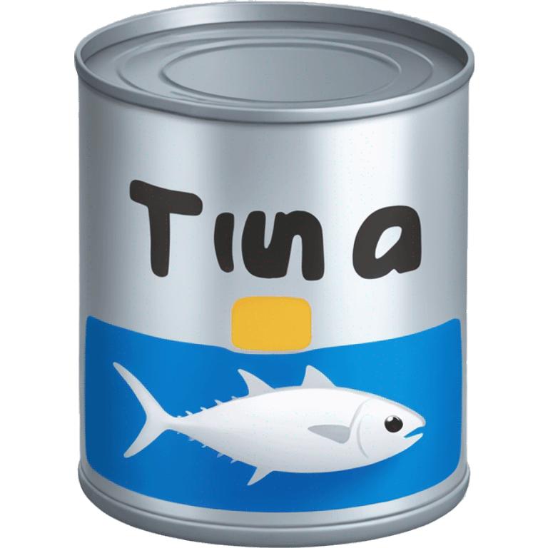  Blue can of tuna is a compact, cylindrical container designed to preserve and store tuna fish. emoji