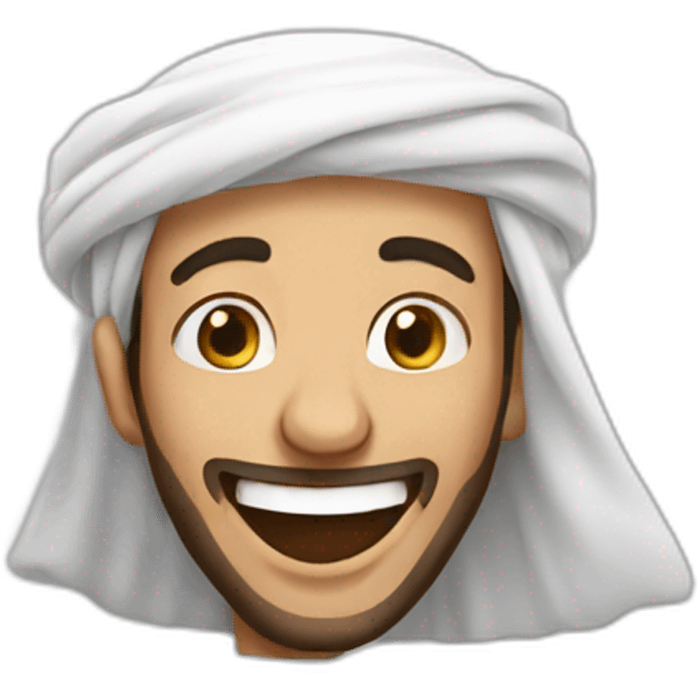 Arabic man Laughing  emoji