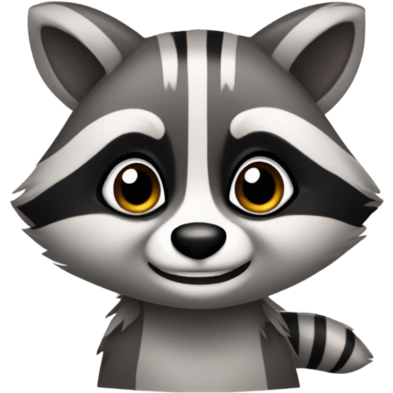 raccoon smirking emoji