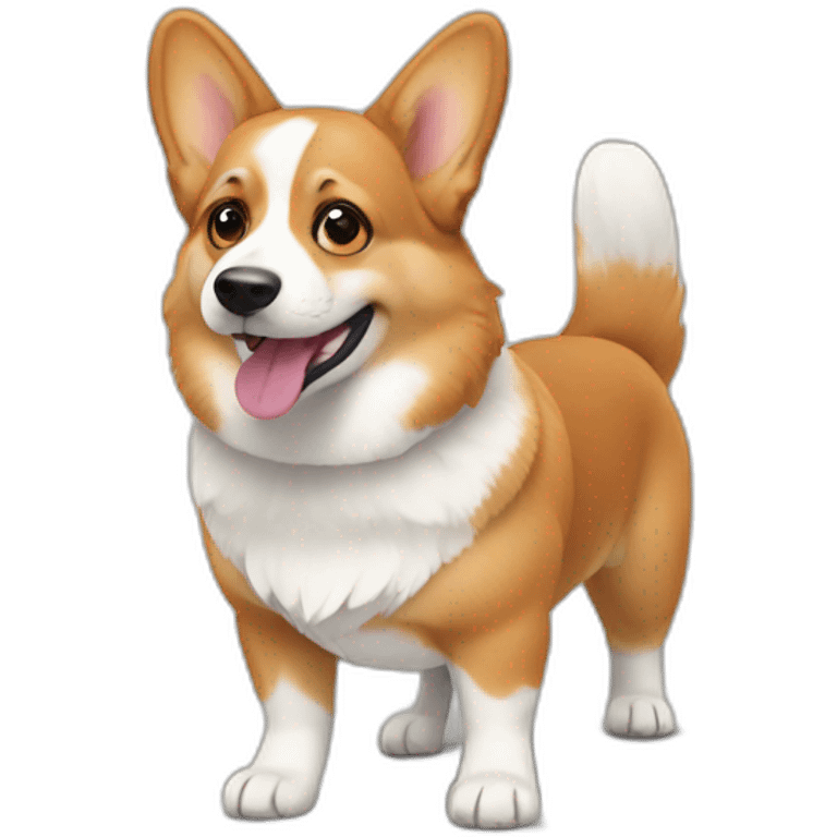 a corgi that can't walk emoji