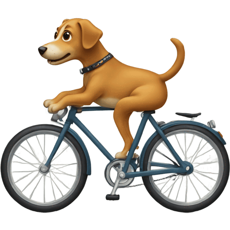 dog in a bike emoji