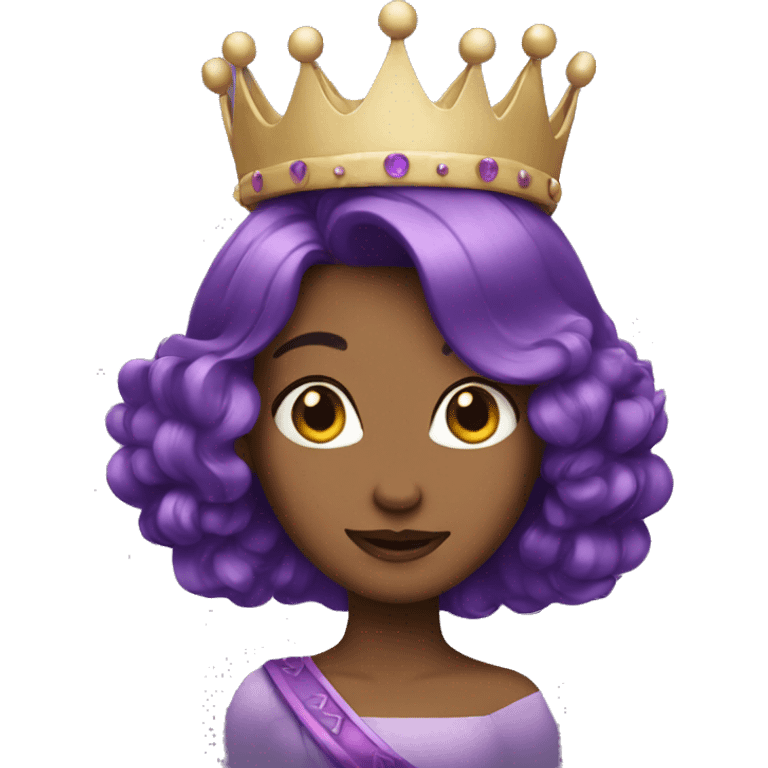 Princess with purple hair emoji