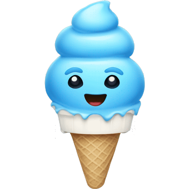 Blue ice cream emoji