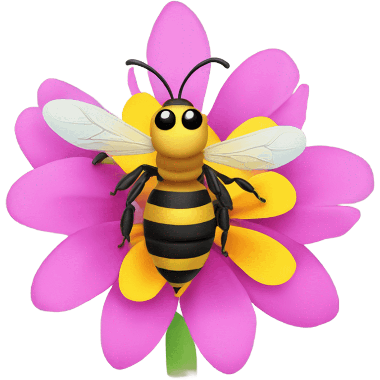 Bee on a flower emoji