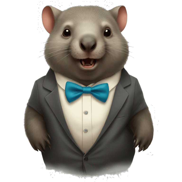 wombat with a bow tie emoji