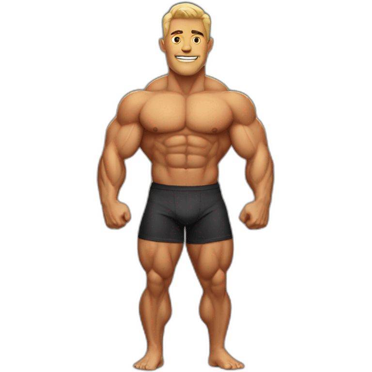 Bodybuilder without beard emoji