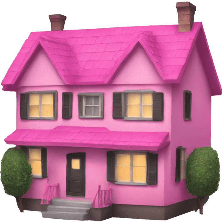 pink house with lights  emoji