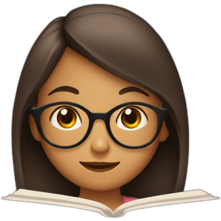 girl reading a book emoji