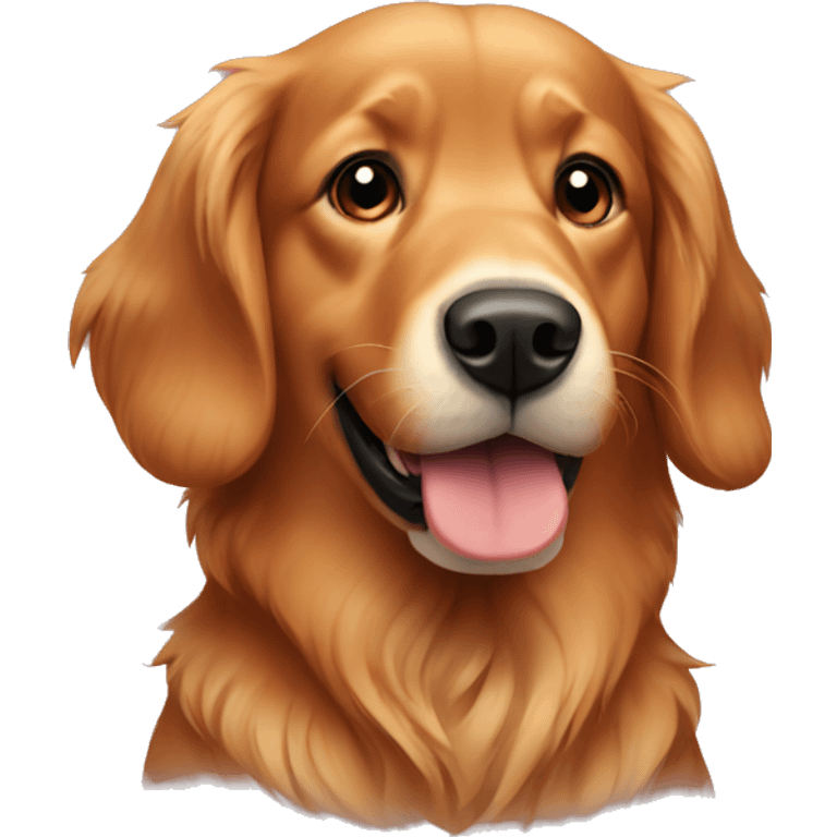 Red golden retriever emoji