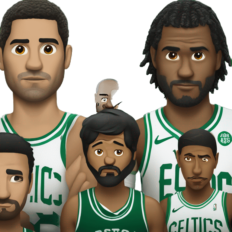 5 boston celtics and one mexican guy all very sad emoji