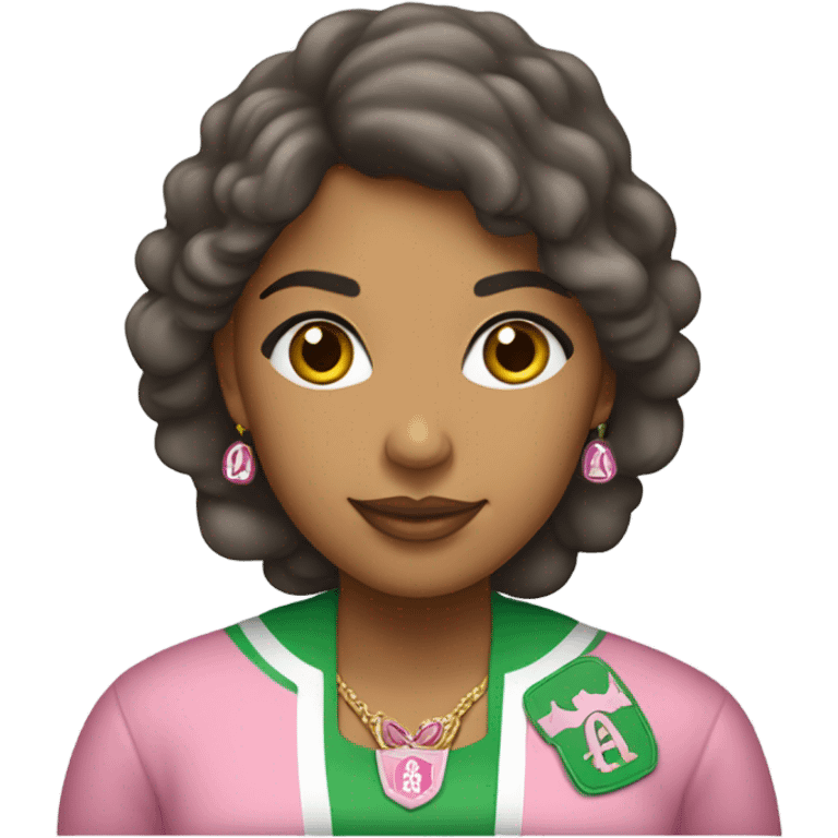 Hispanic woman alpha kappa alpha sorority  emoji