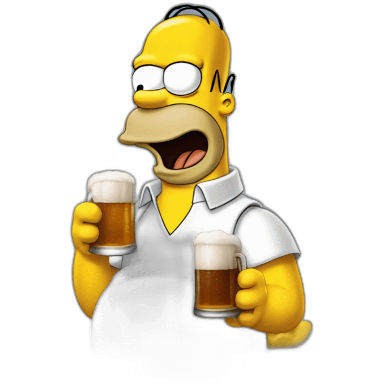 Homer simpson in beer emoji