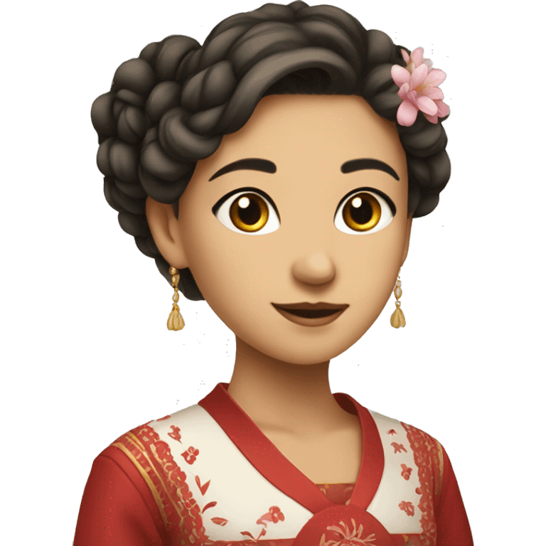 elegant girl in traditional dress emoji