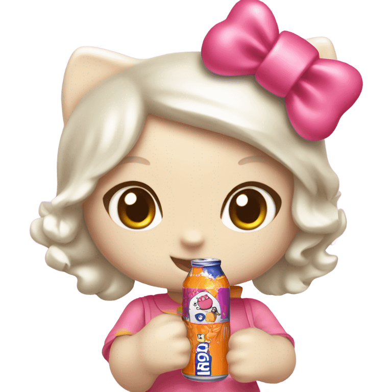 hello kitty with fanta emoji