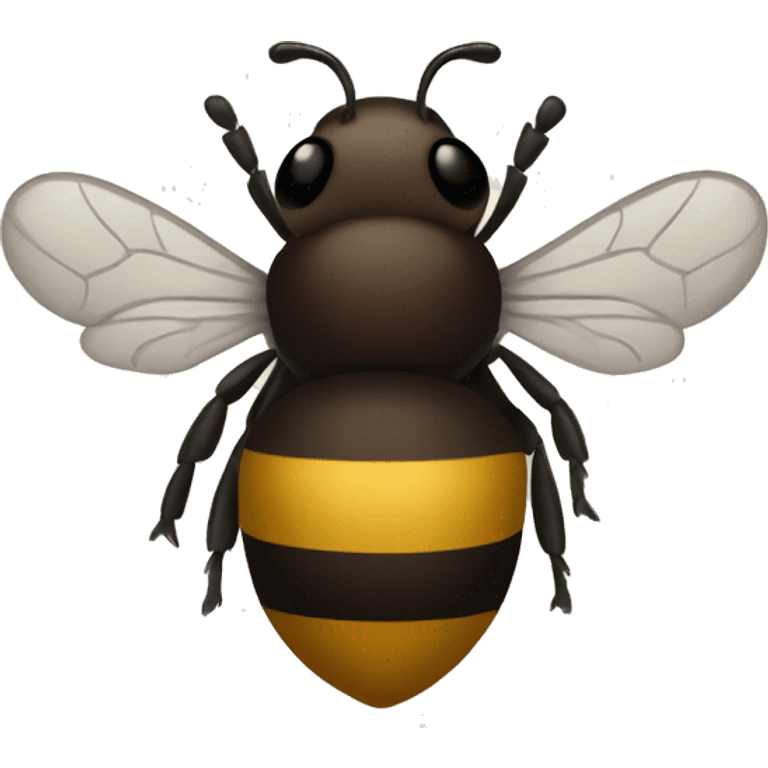 Monochrome brown bumble bee emoji