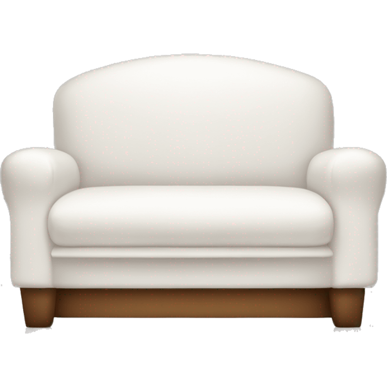 Couch with two white pillows and a white cover emoji