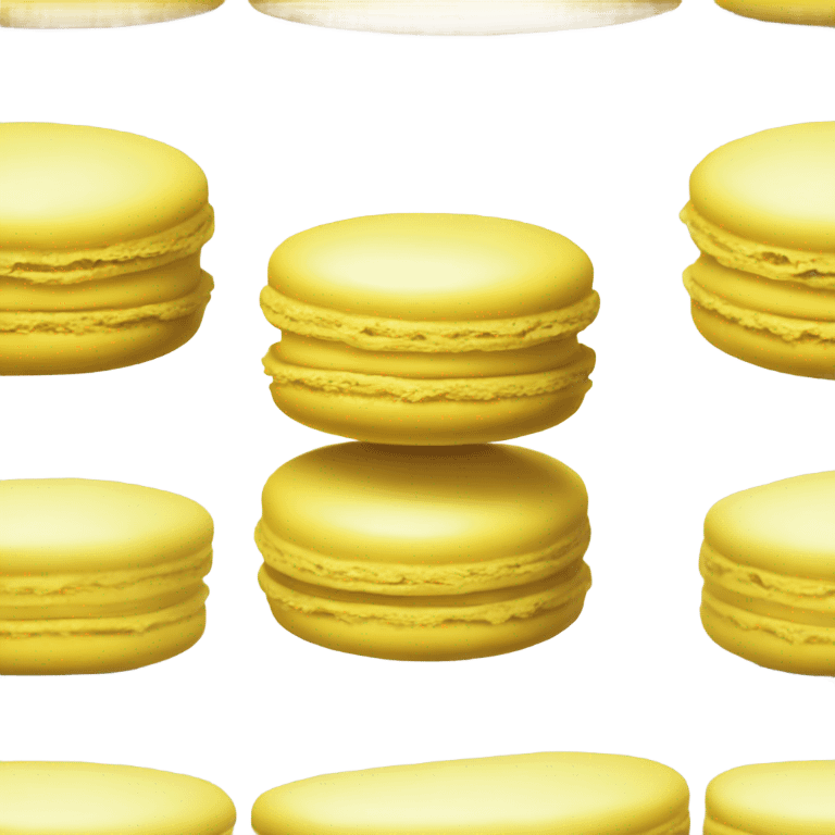 one yellow macaron  emoji