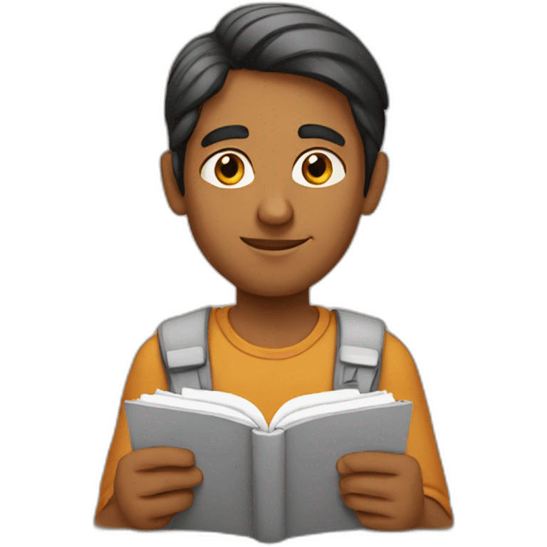 indian man writing emoji