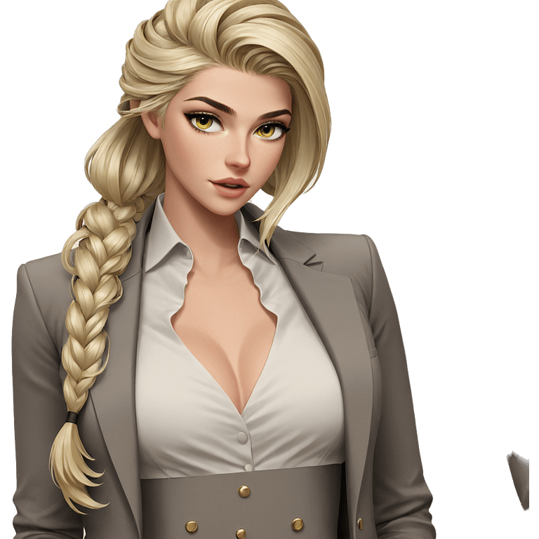 blonde girl in formal attire emoji