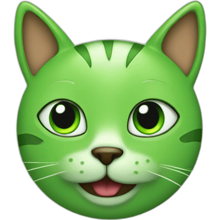 green happy cat emoji