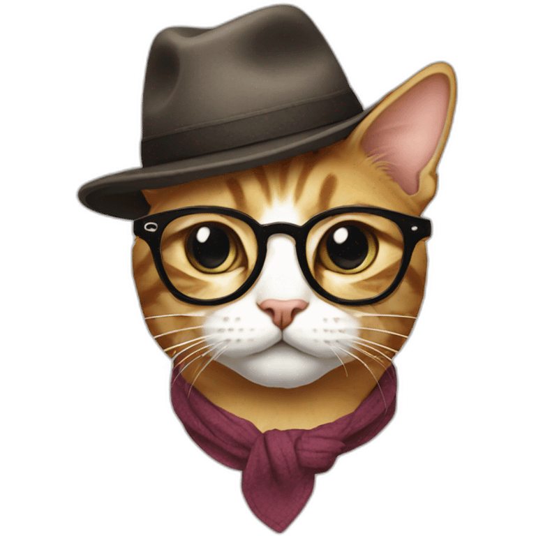 hipster cat emoji