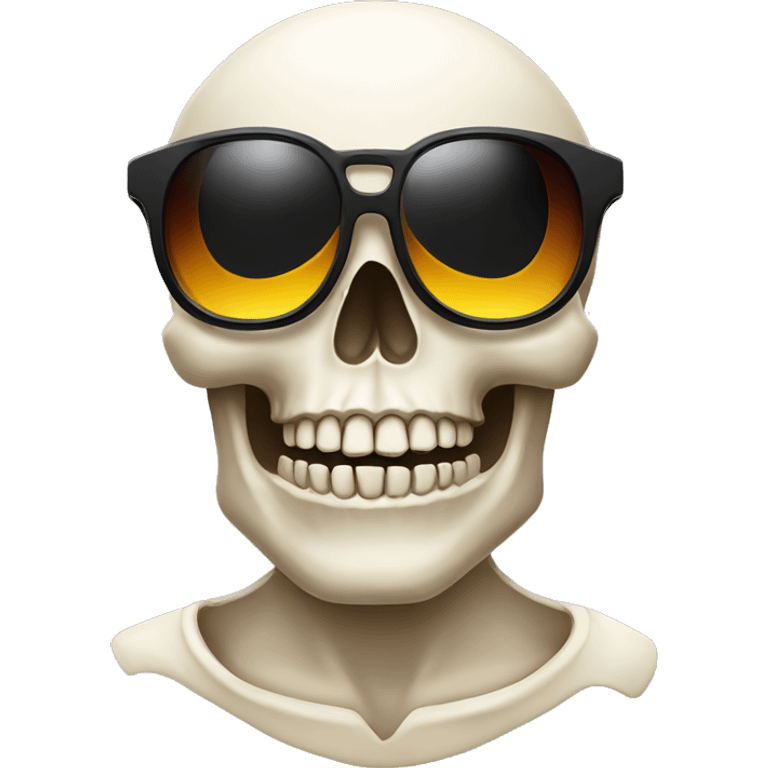 Skull emoji with sunglass emoji