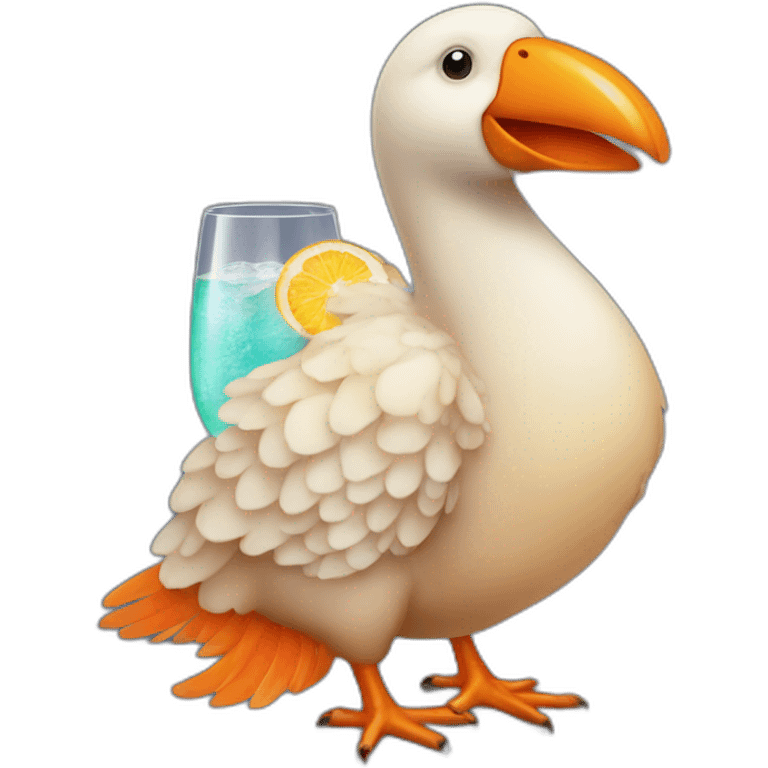 Fat Dodo sipping an Aperol Spritz emoji