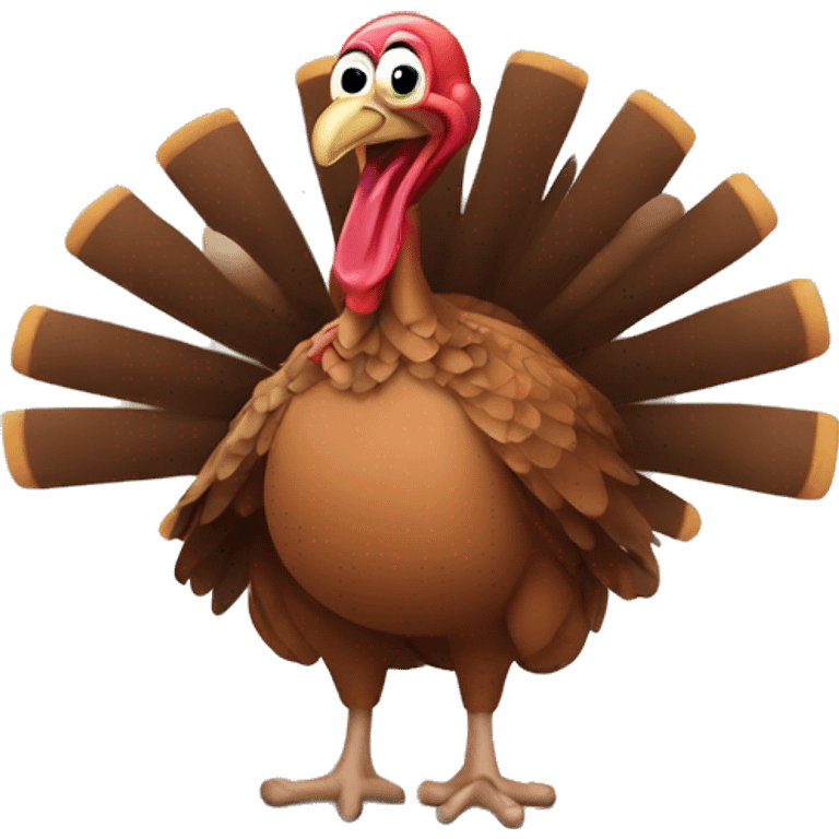 turkey doing a turkey dance emoji