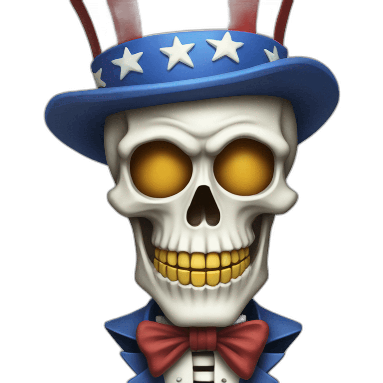 uncle sam as a skeleton emoji