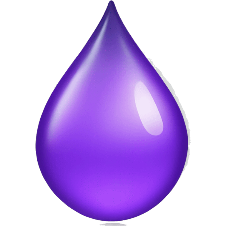 Purple water drop emoji