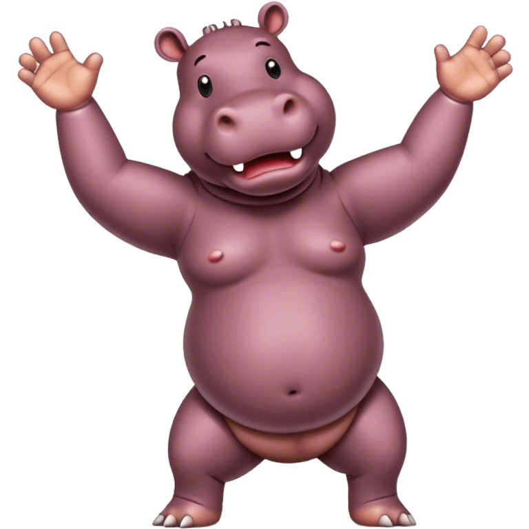 Hippo twerking emoji