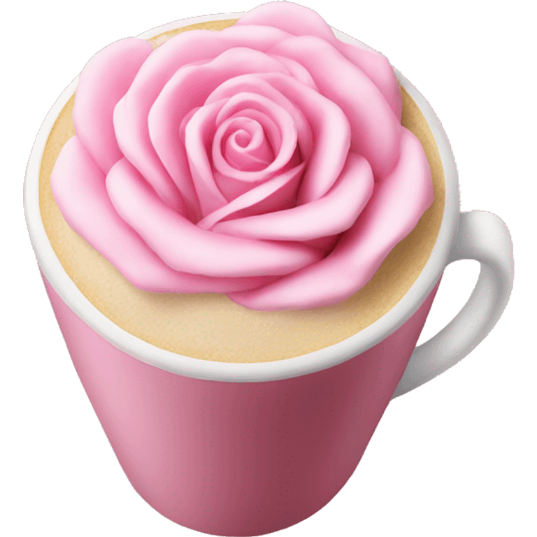 Pink Rose latte emoji