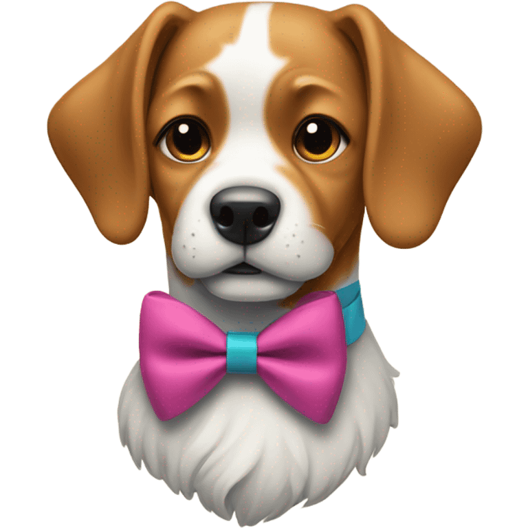 Dog with bow emoji