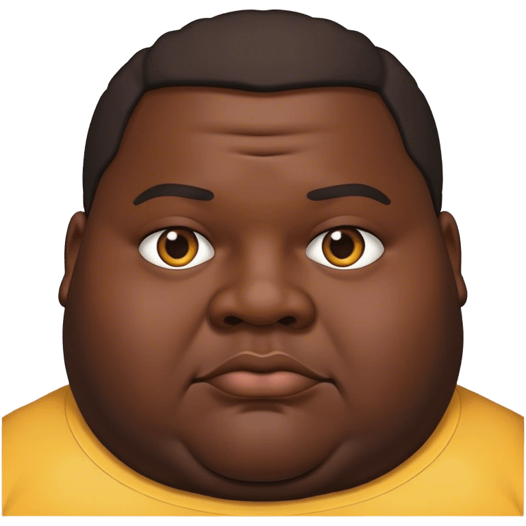 A fat black man emoji