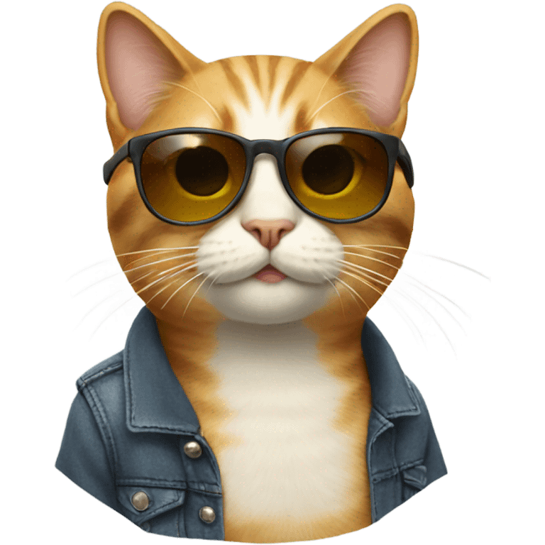 Cat with sunglasses emoji