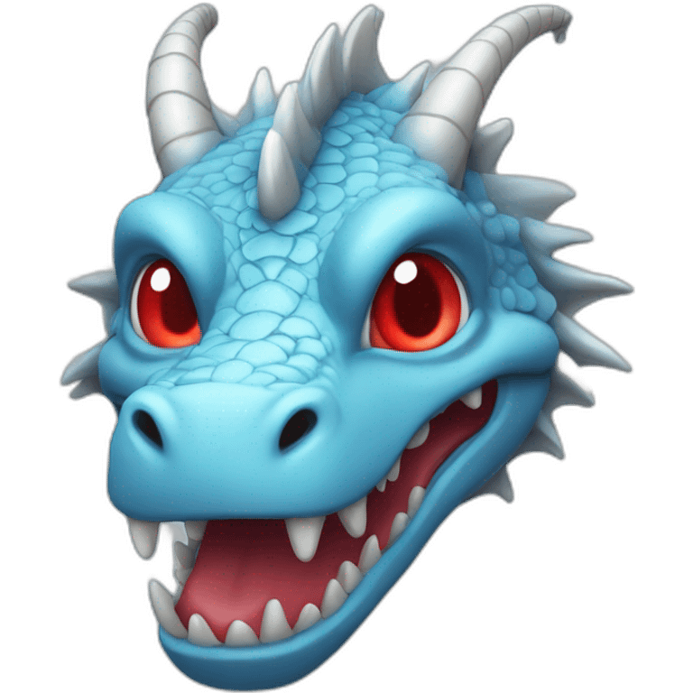 Light blue dragon with red eyes emoji