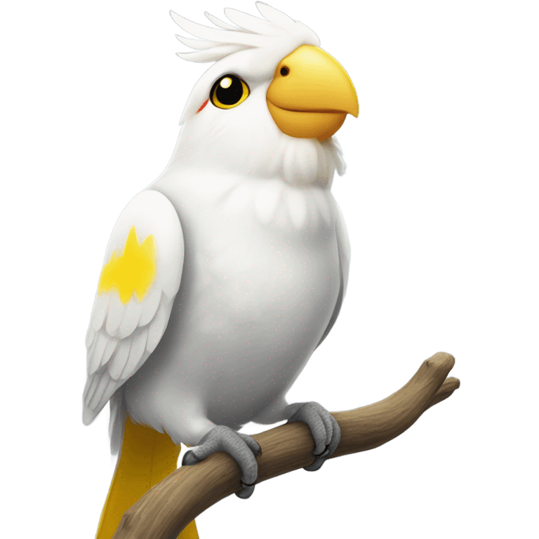 White cockatiel rocker emoji