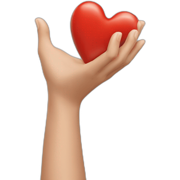 Modèle heart with Hand emoji