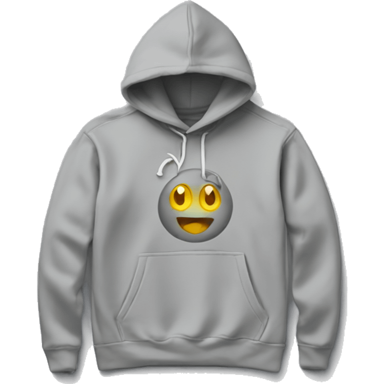 grey color pullover hoodie no person emoji