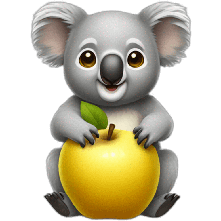 Koala pomme de terre jaune emoji