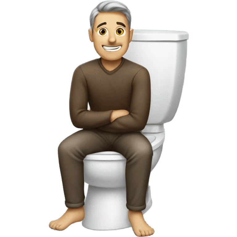 A man in a toilet emoji