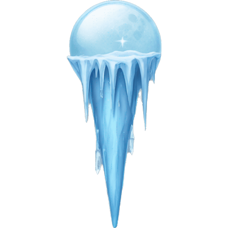 Frozen icicle moon  emoji