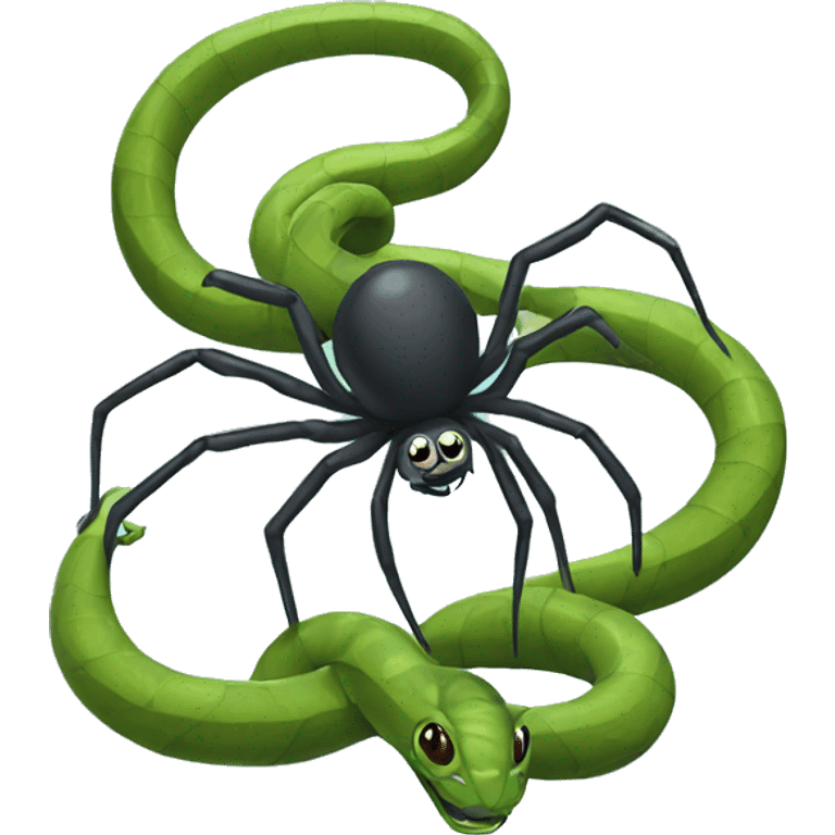 Spider with snake emoji