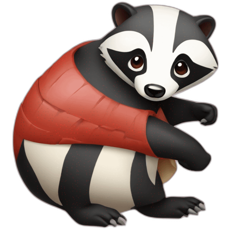 A badger with a narutomaki emoji