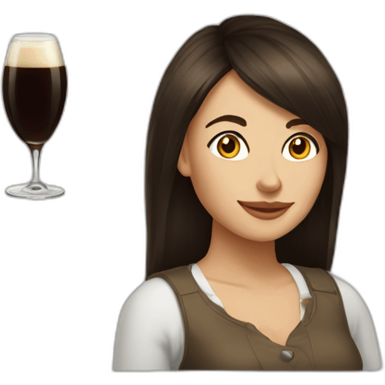 brunette woman fernet branca emoji